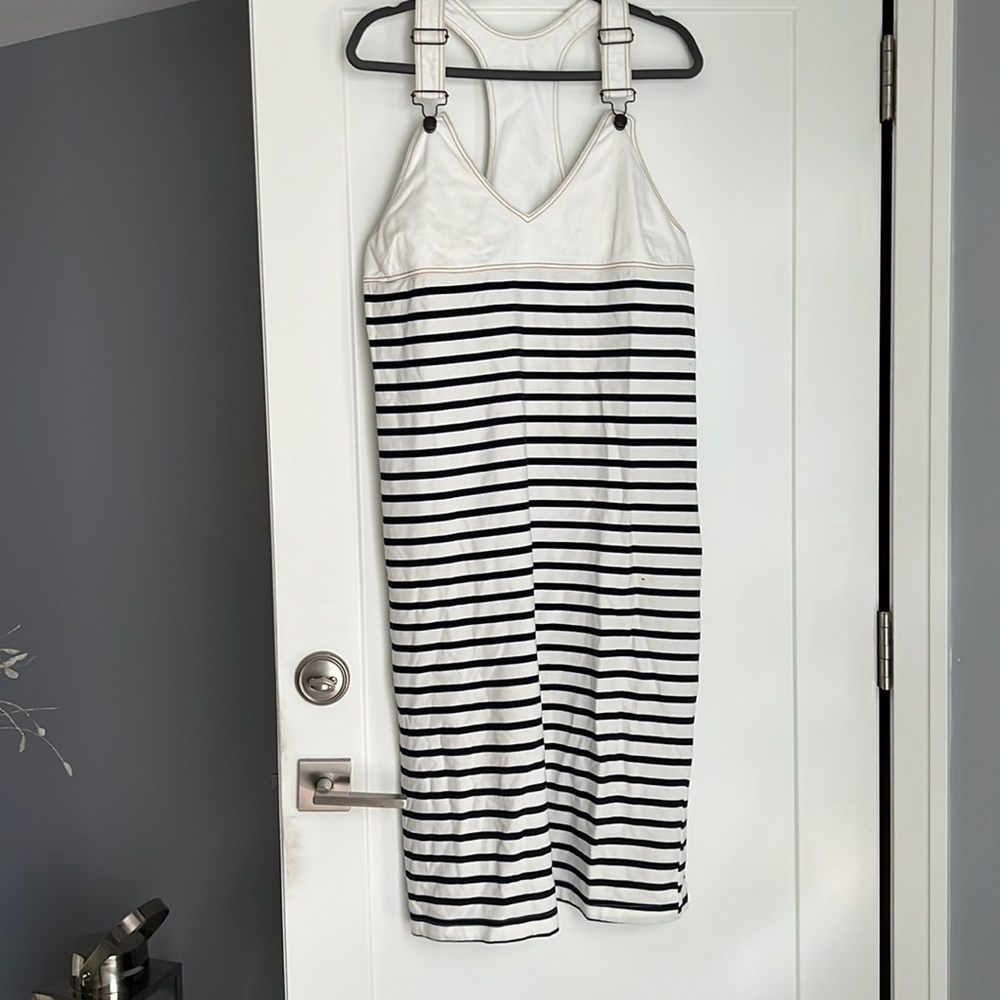 Zara denim black and white dress size L good condition